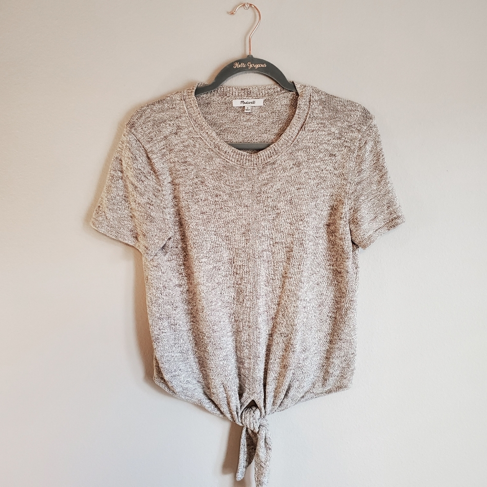 Madewell Tie Front Sweater Tee